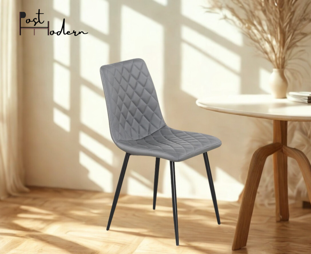 Grey Fabric Dining Table Chair