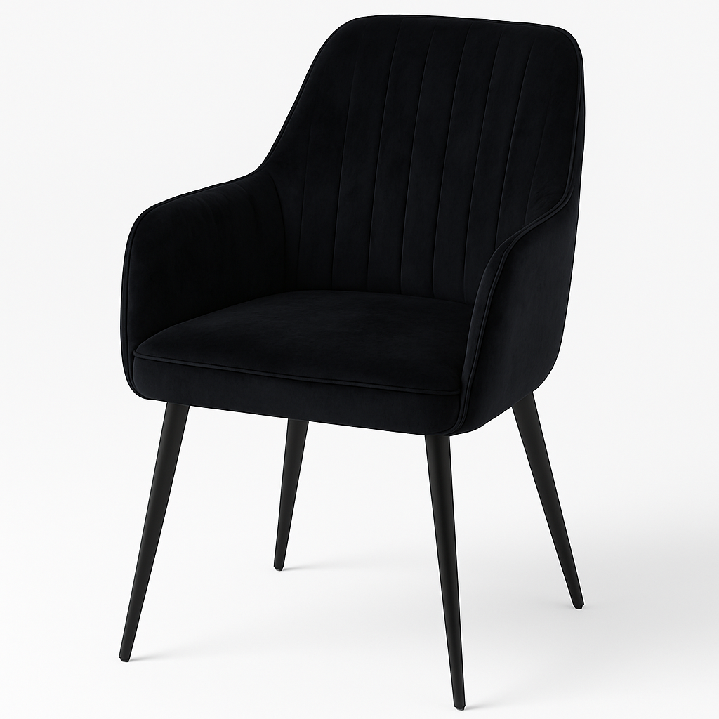 Modern Dining Arm Chair/ Accent Chair with Metal Legs