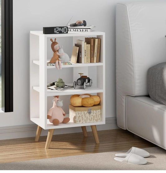 3 Tiers White Side Table