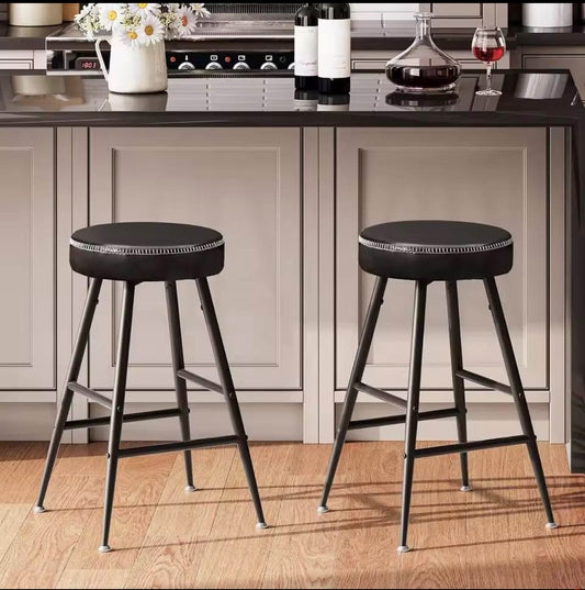 27” High Black Bar Stool