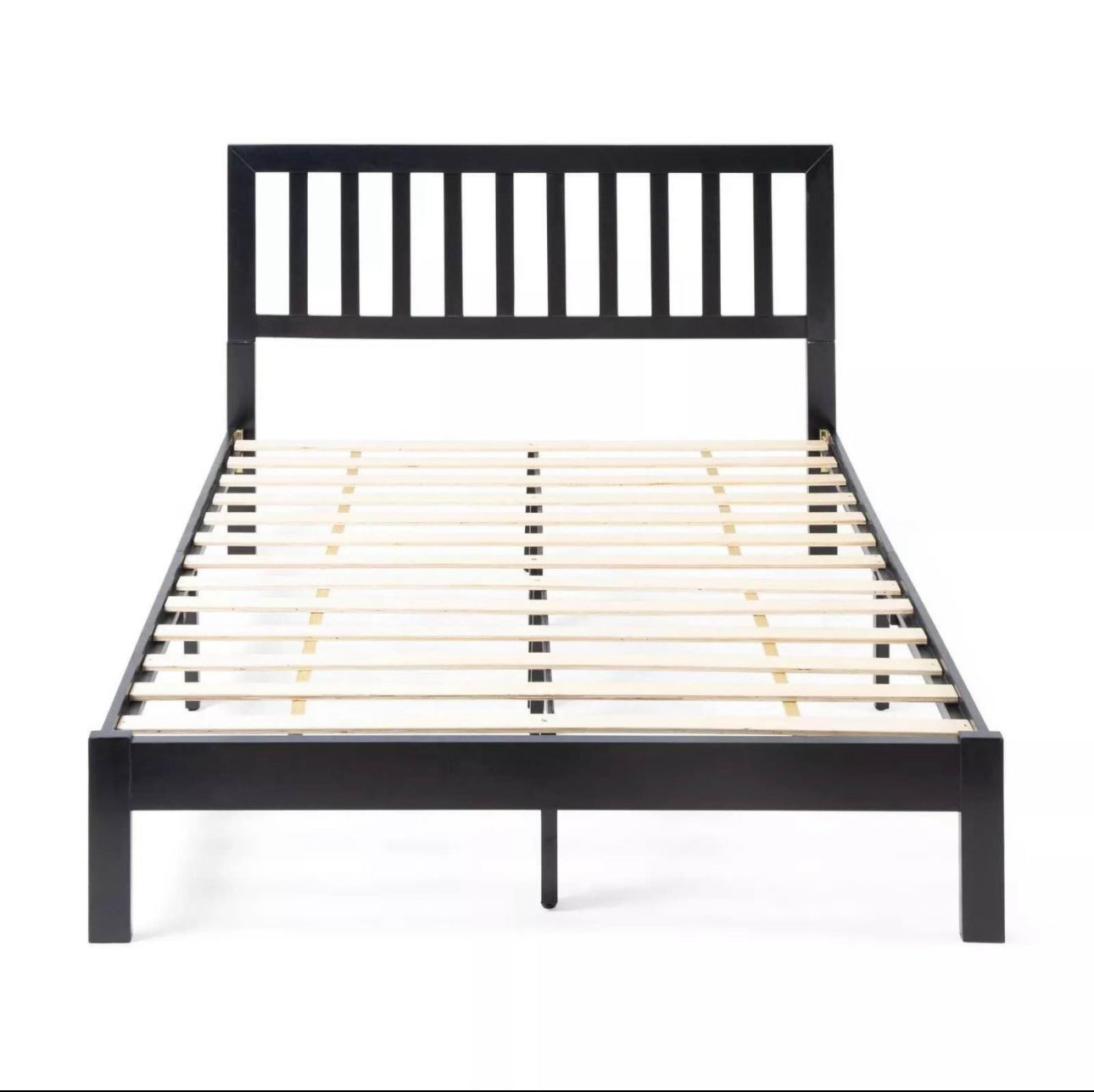 Wooden Platform Bed Frame with Headboard