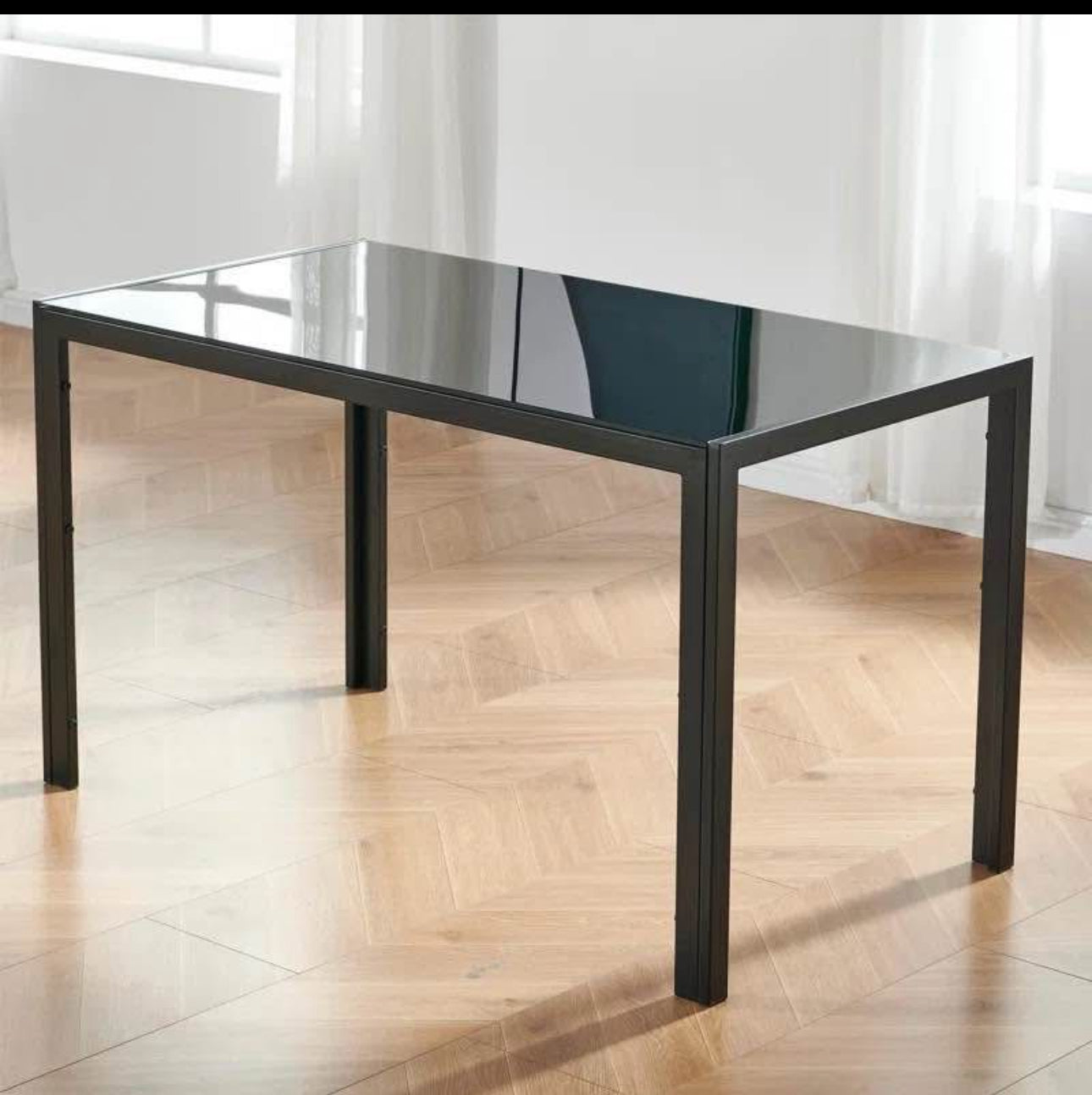 7- Piece Black Dining Table and Chair Set