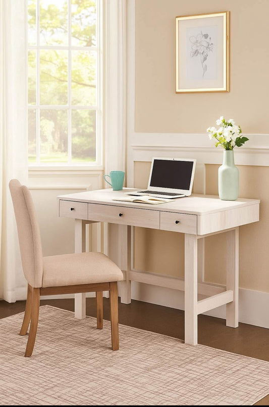 White Oak Desk/Computer Table/Vanity Table with 3 Drawers