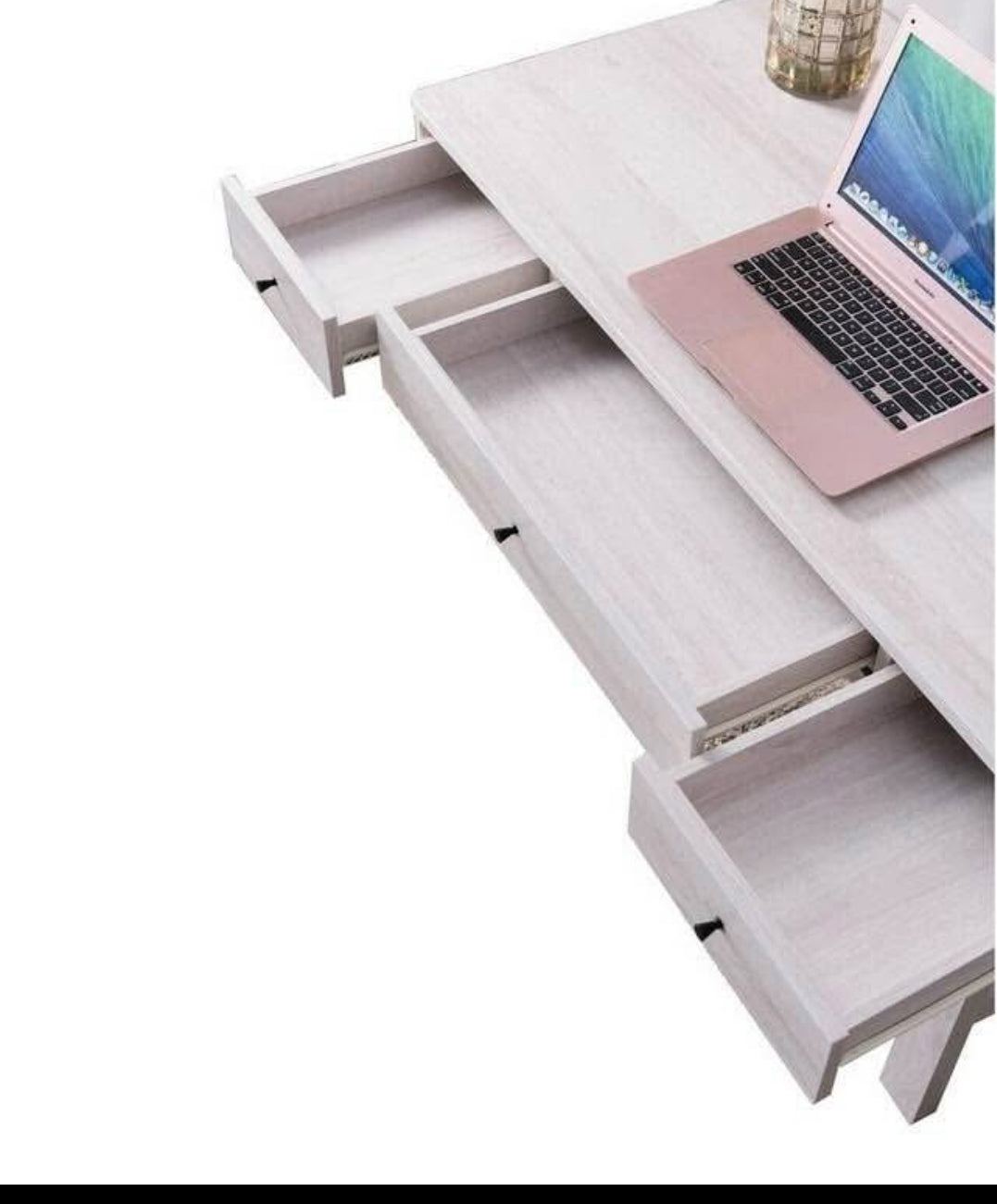 White Oak Desk/Computer Table/Vanity Table with 3 Drawers