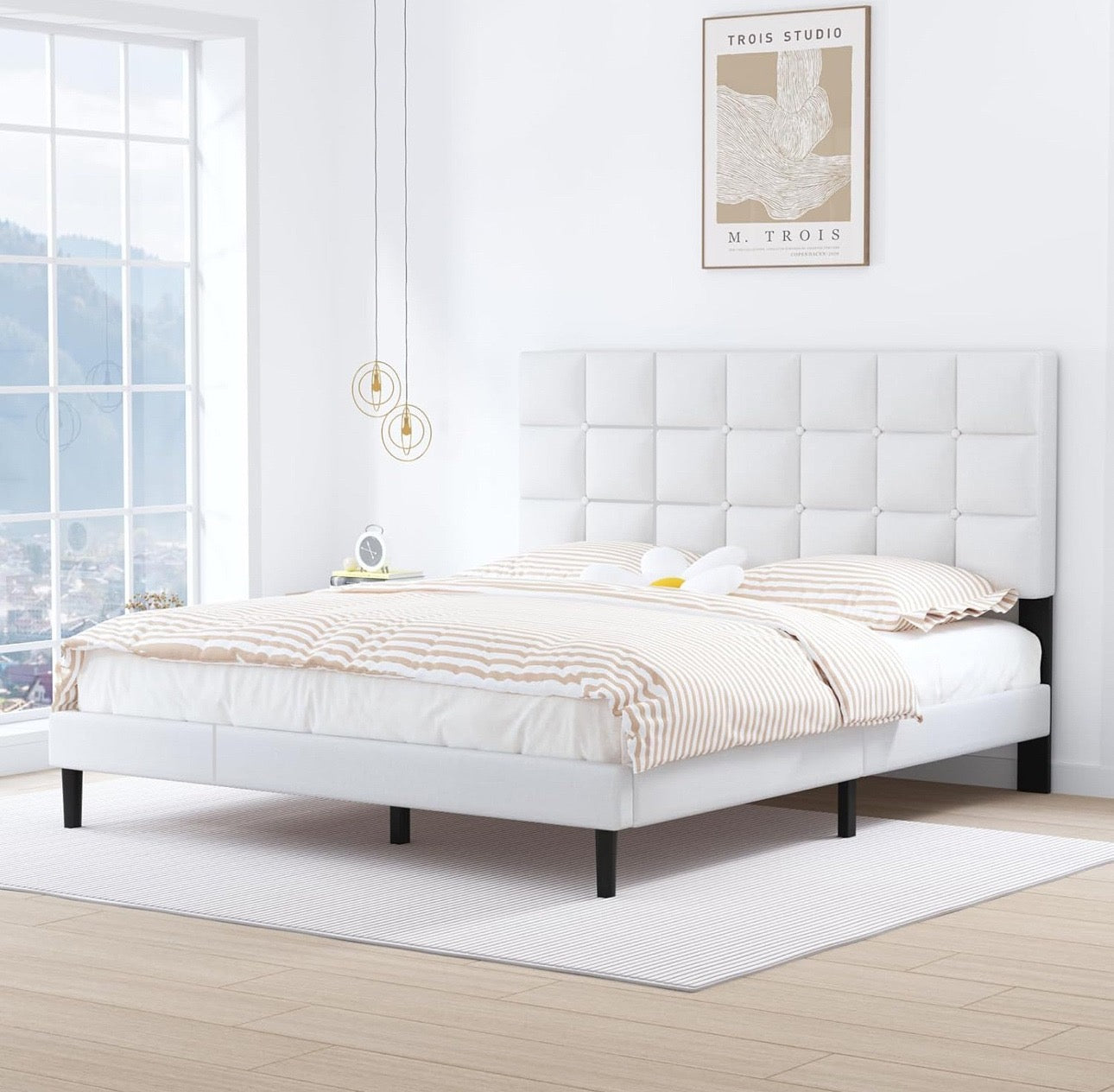 Fabric Upholstered Platform Bed