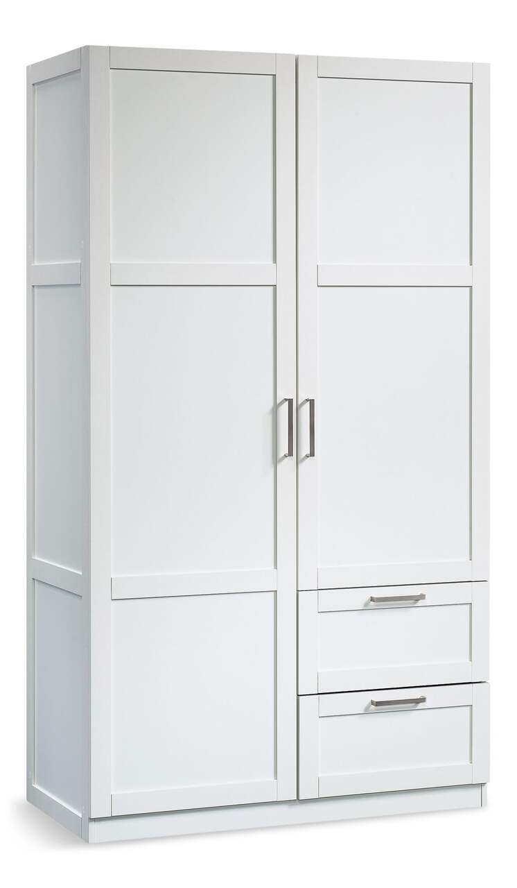 2 Door Wardrobe with Drawers, White