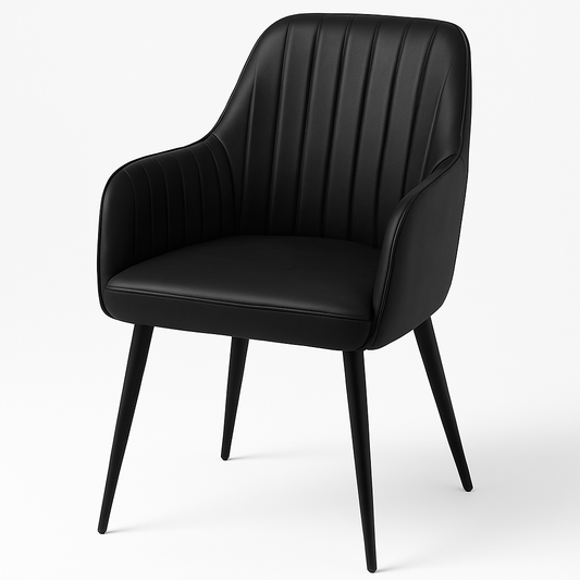 Modern Dining Arm Chair/ Accent Chair with Metal Legs