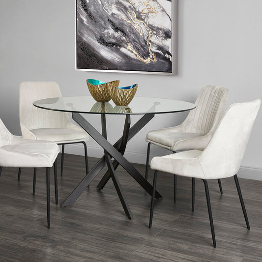 Glass Round Dining Table