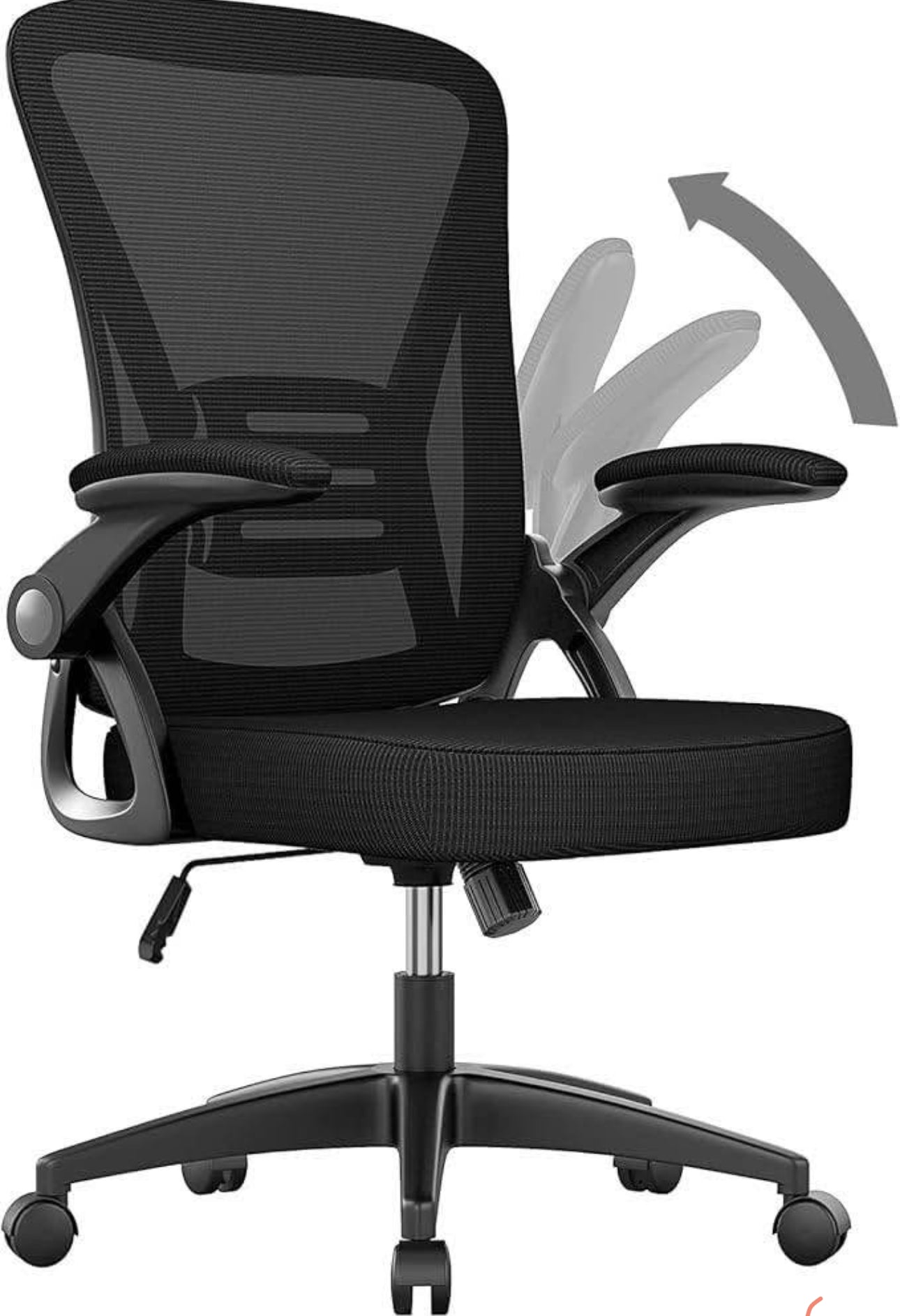 Black Ergonomic Office Chair with arm and lumbar support