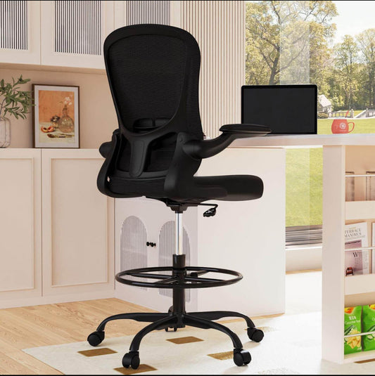 Executive Office Chair with Lumbar Support and Footrest